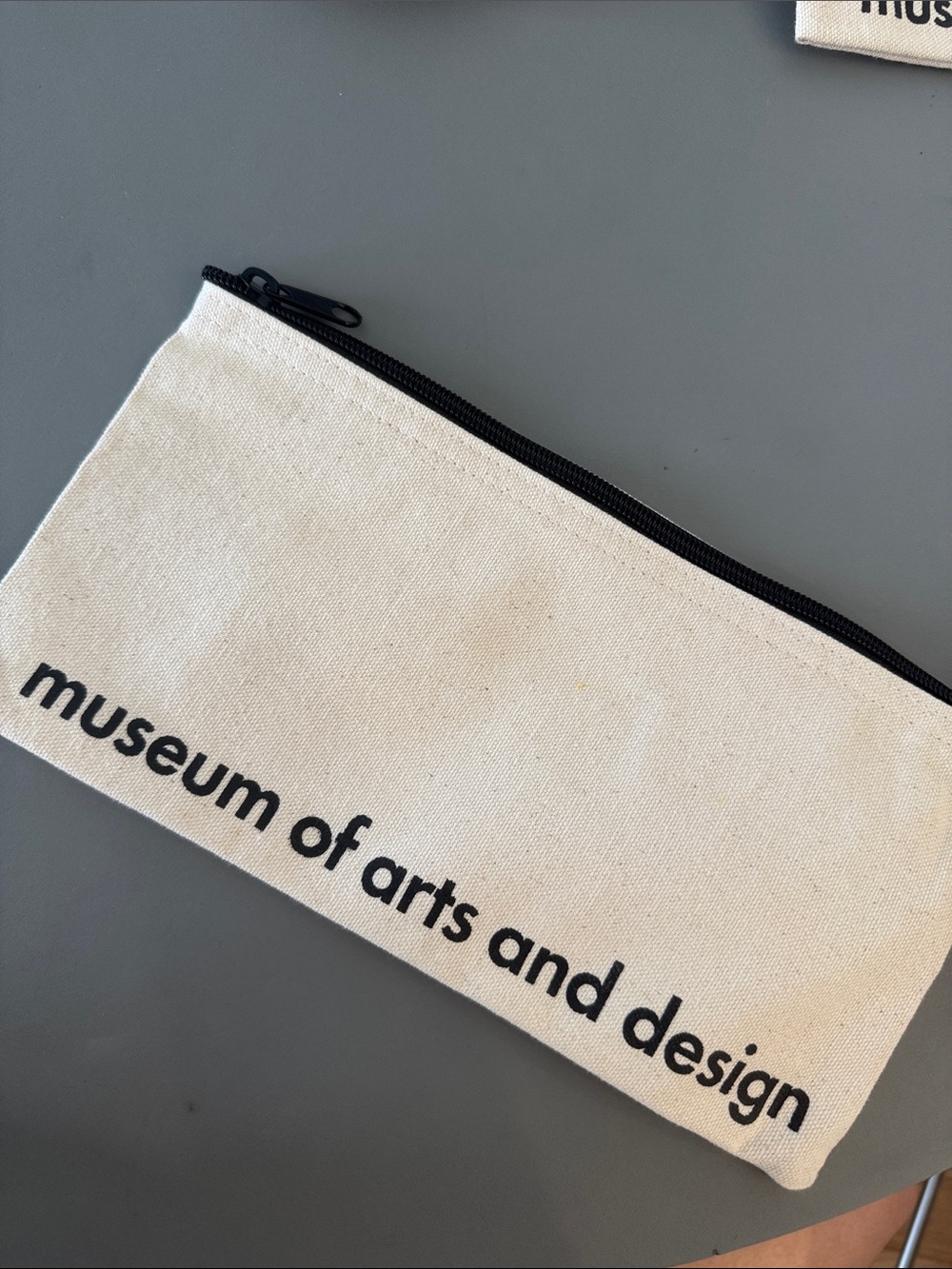 Museum of Arts and Design Canvas Zip Pouch in Natural